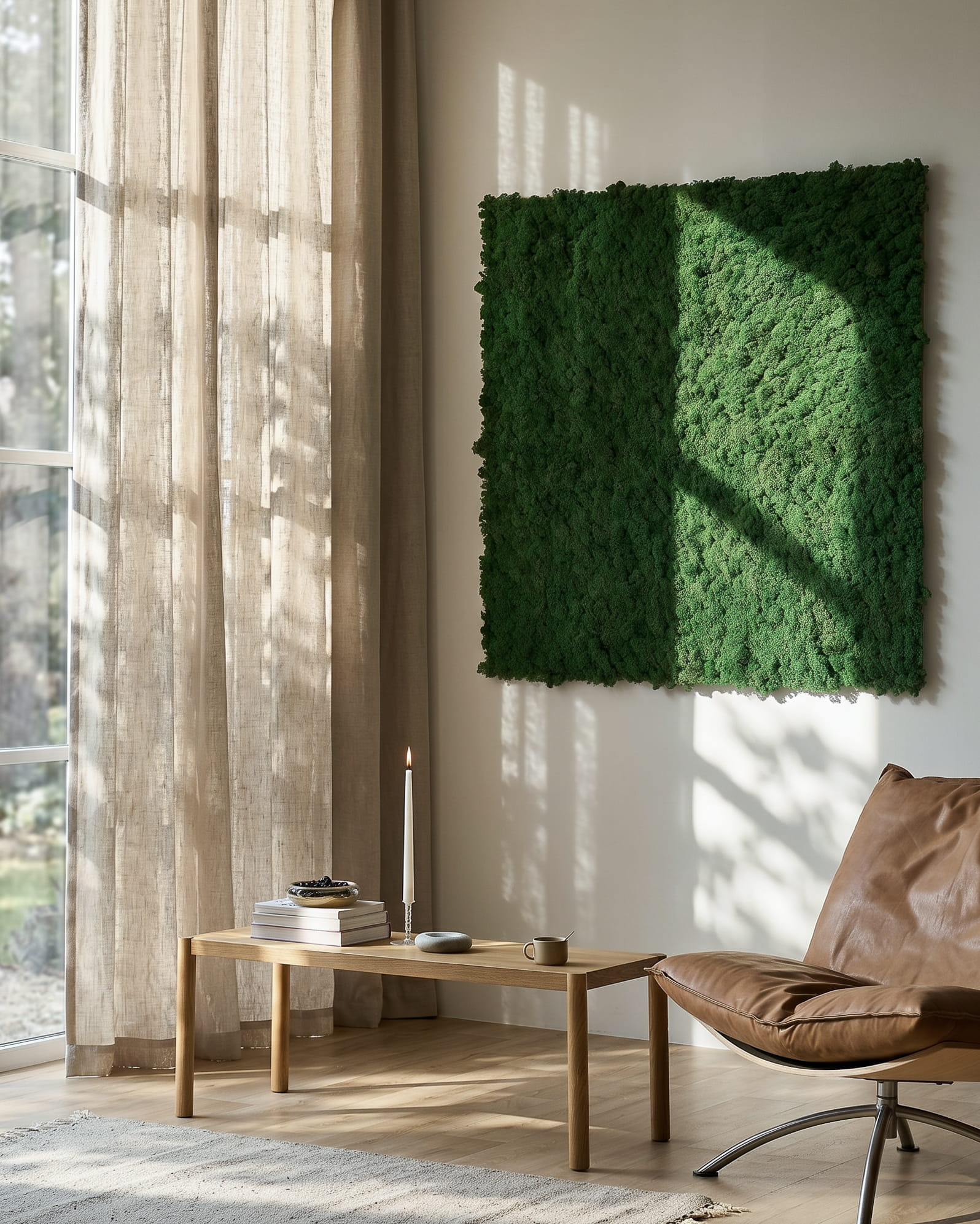 Os painéis acústicos Akupixel Moss Green da WoodUpp, 60x60 cm, acrescentam um elemento moderno e natural aos espaços interiores; fazem parte da coleção nórdica da marca dinamarquesa.