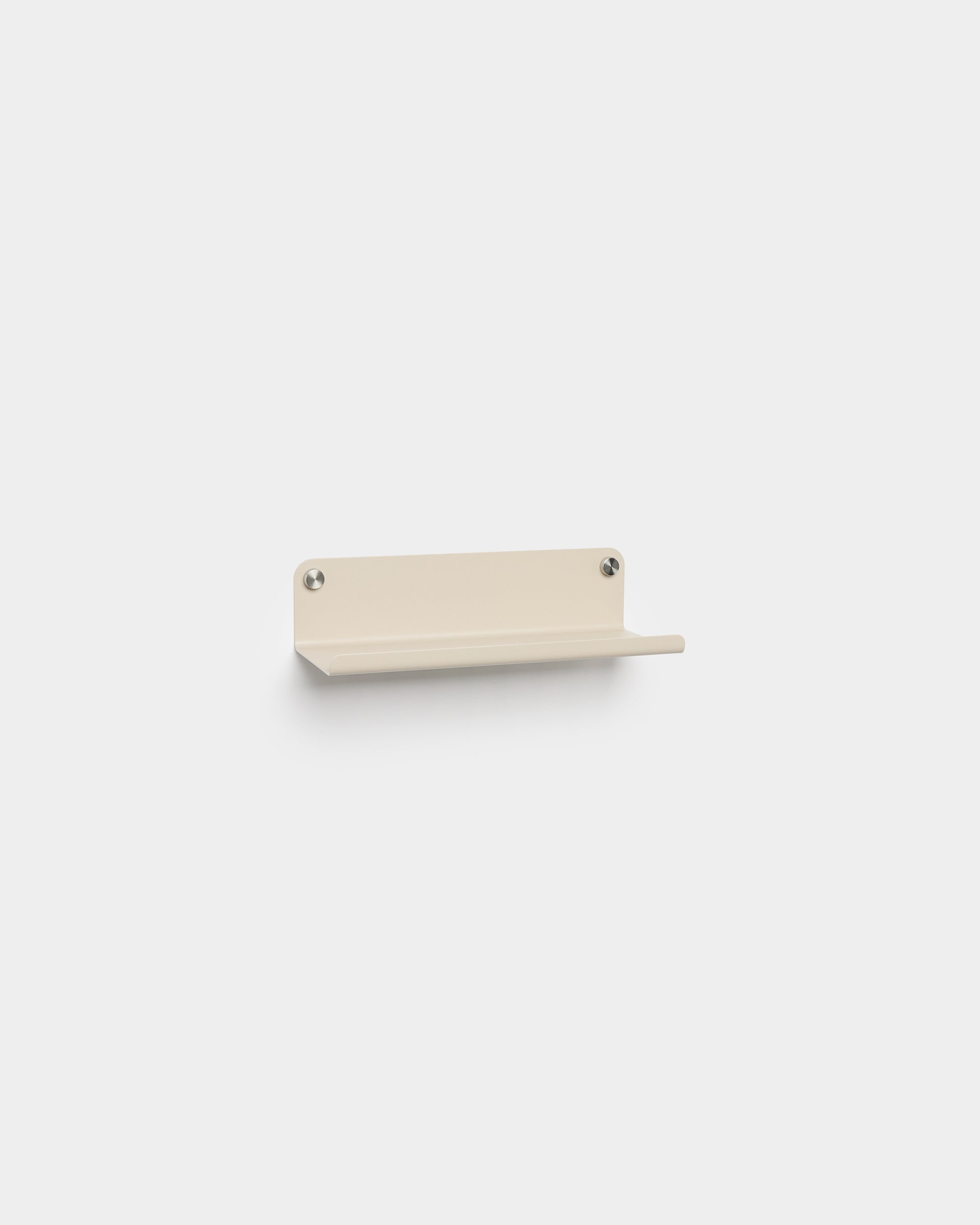 Prateleira larga WoodUpp Norr em beige, 35,9 cm, com um design nórdico minimalista, dois parafusos visíveis, apresentada sobre um fundo branco liso.