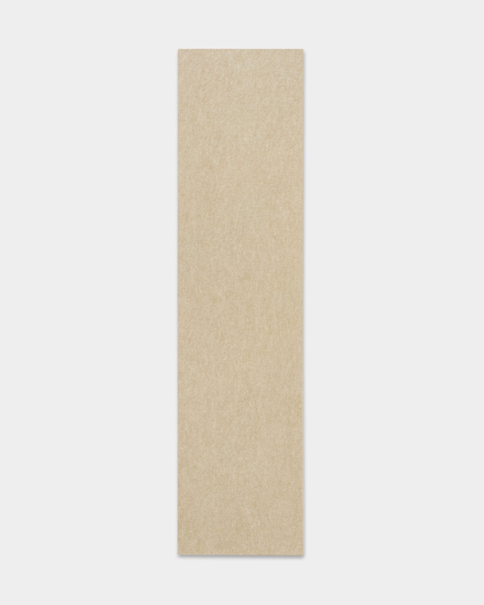 Akupanel Painel acústico da WoodUpp, 240,1 x 59,8 cm, com revestimento posterior em feltro acústico beige, formato retangular, apresentado sobre um fundo branco.